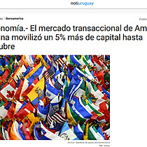 Economa.- El mercado transaccional de Amrica Latina moviliz un 5% ms de capital hasta octubre